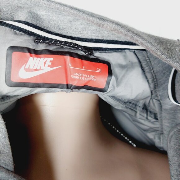 Nike Women's Grey Black Tech Fleece Aeroloft Moto Puffer Jacket Size S - Picture 14 of 16